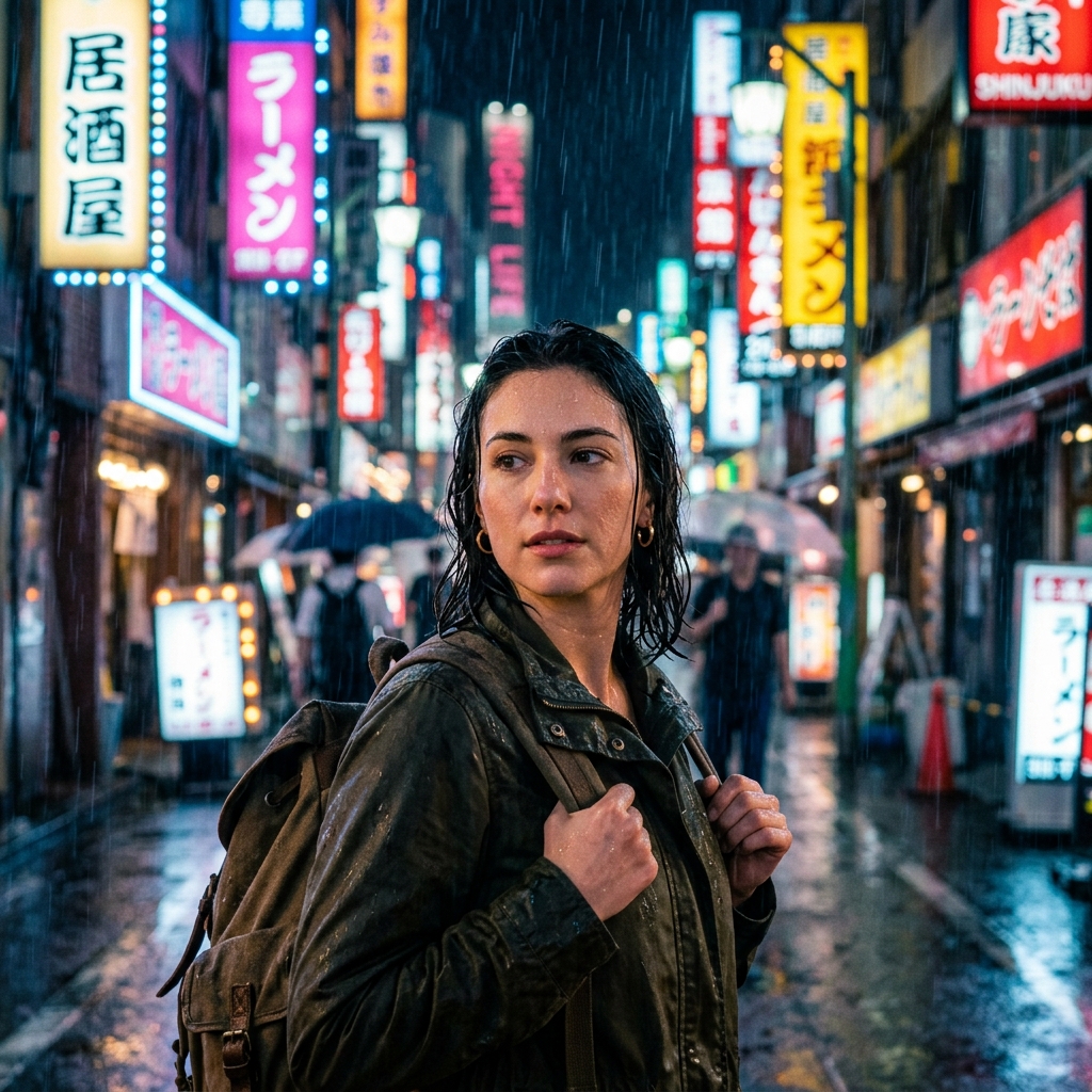 Photoreal cinematic portrait generated with Nano Banana 2.1 from a text prompt